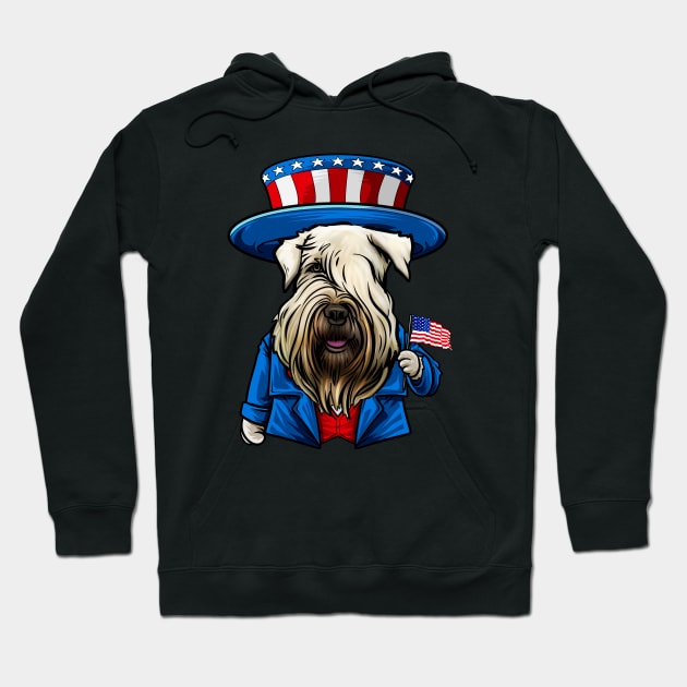 Fourth of July Wheaten Terrier Hoodie by whyitsme